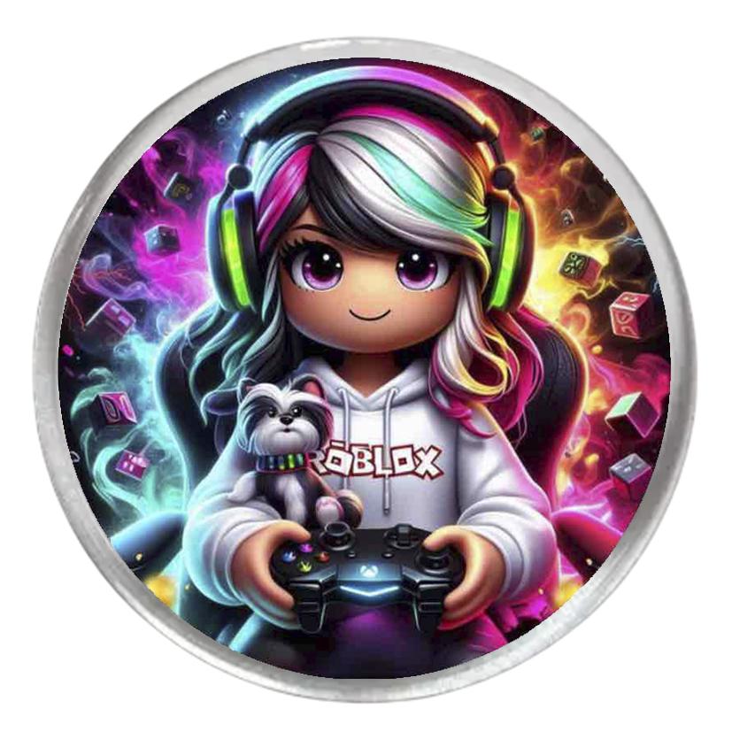 Значок с печатью акриловый ROBLOX №4 (30404)