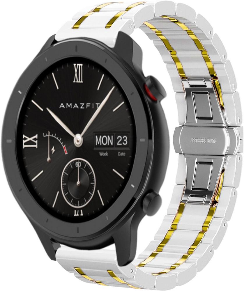 Ремешок керамический Ceramo для Amazfit GTR 42 мм White/Gold (28736-65) Ремешок керамический Ceramo для Amazfit GTR 42 мм White/Gold (28736-65)
