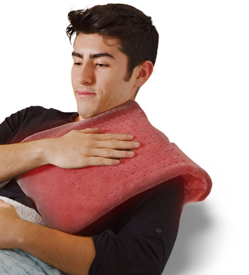 Коврик для спины массажный и согревающий Massaging weighted heating pad в чехле Gray (784779568) - фото 5