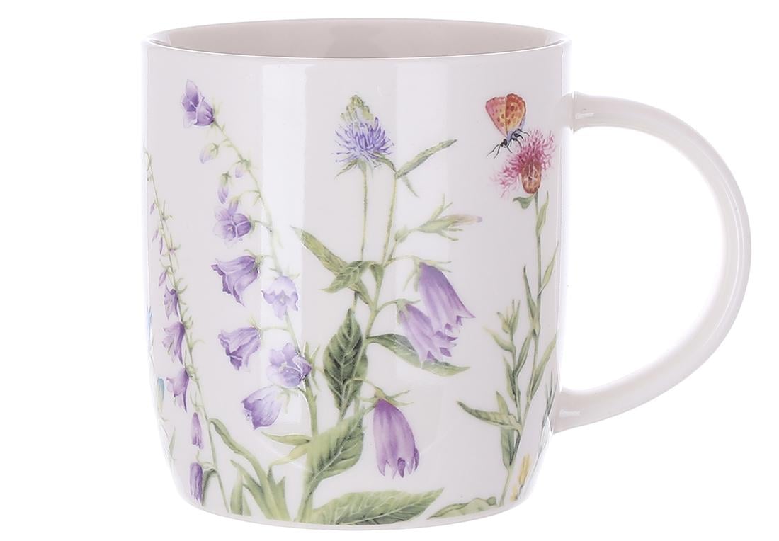 Набор кружек фарфоровых BonaDi Floral 350 мл 6 шт. (K033)