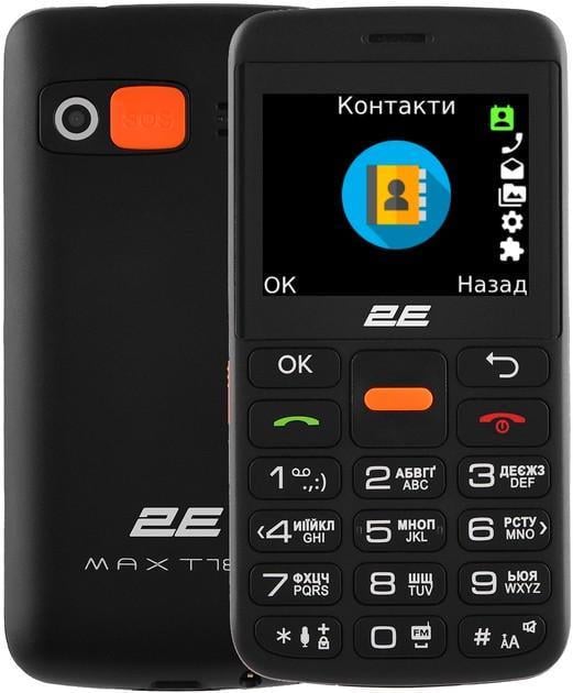 Телефон кнопочный 2E T180 Max 2023 DS 2 сим-карты Черный