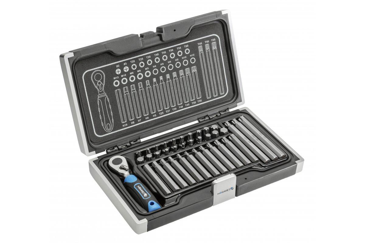 Набор HOEGERT бит с трещоткой 37 шт. (HT1R466)