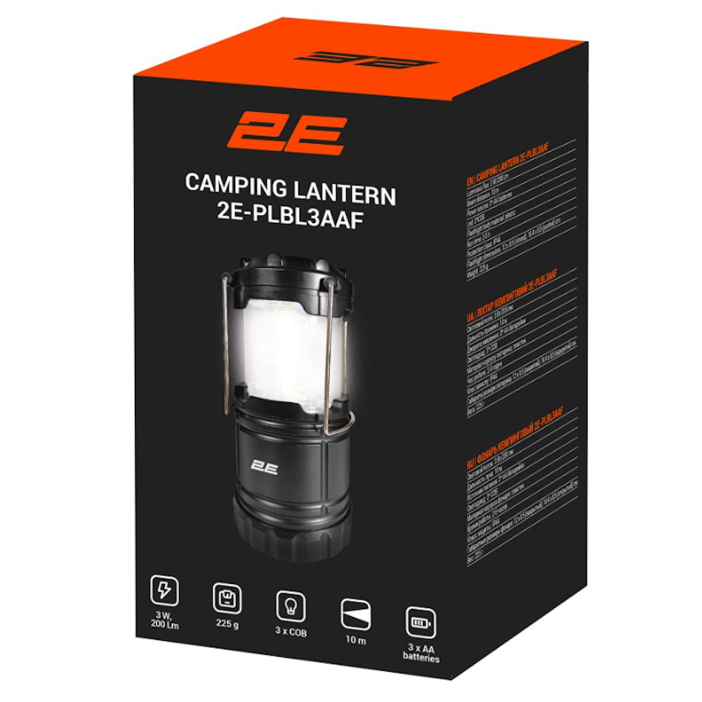 Ліхтар кемпінговий 2E PLBL3 AAF AAx3 200 Лм 3 Вт на батарейках (2E-PLBL3AAF) - фото 2