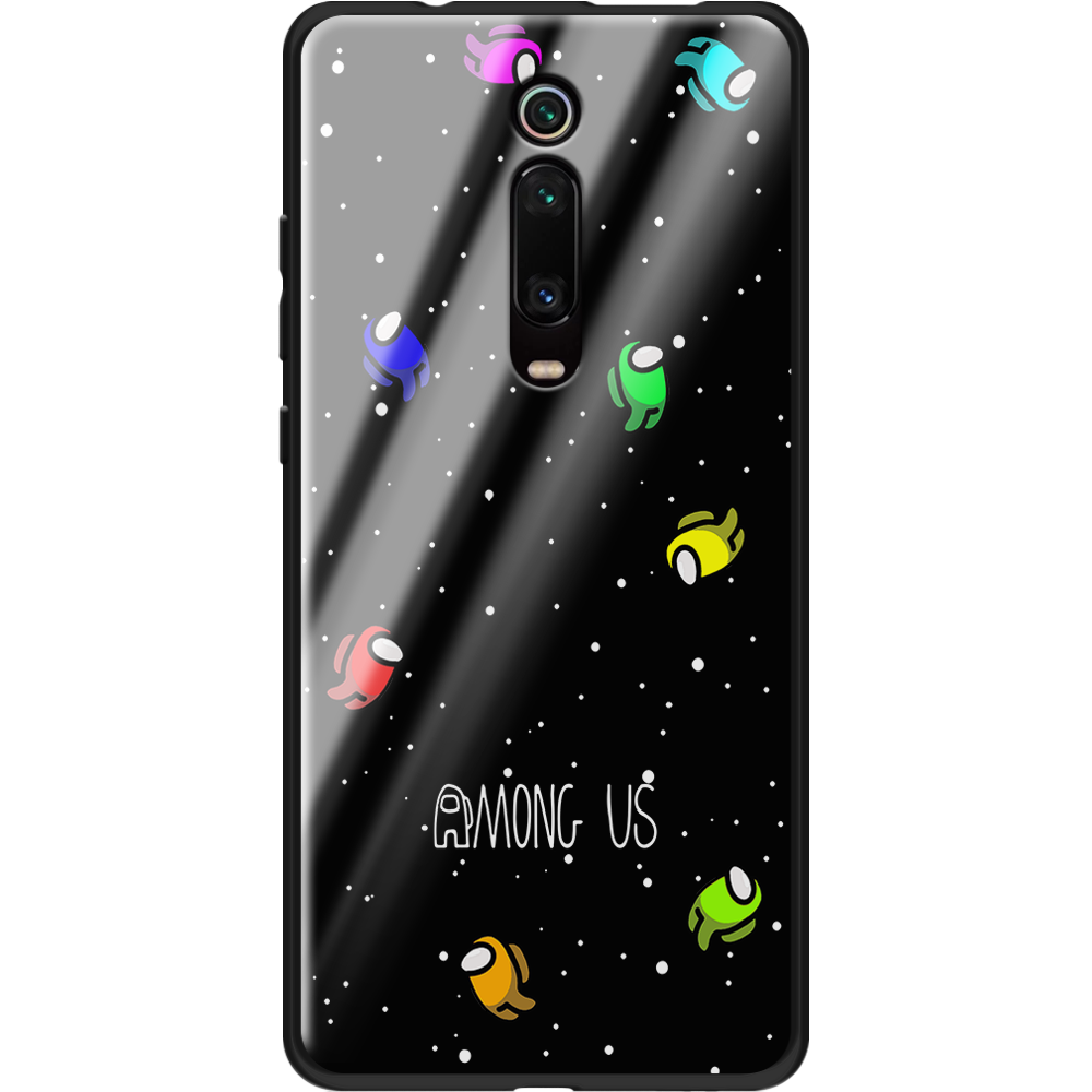 Чохол BoxFace Xiaomi Mi 9T / Mi 9T Pro Among Us Invisible Чорний силікон зі склом (37376-bk76-37743)