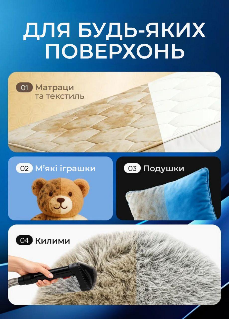 Пилосос миючий VACW002white для виведення плям для килимів/текстилю/меблів/автомобіля (400982) - фото 5 Пилосос миючий VACW002white для виведення плям для килимів/текстилю/меблів/автомобіля (400982) - фото 5