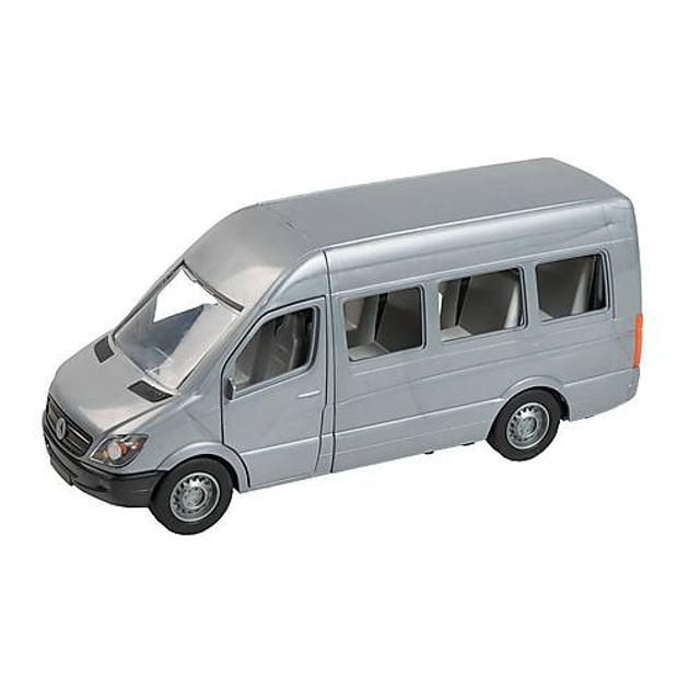Іграшкова машинка Tigres Mercedes-Benz Sprinter пасажирський з пластику 28 см Сірий (150-98-39658)