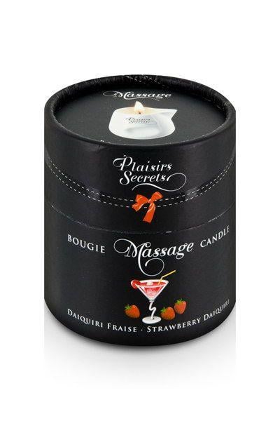 Свічка масажна Plaisirs Secrets Strawberry Daiquiri в подарунковій упаковці та керамічному посуді 80 мл (SO1855)