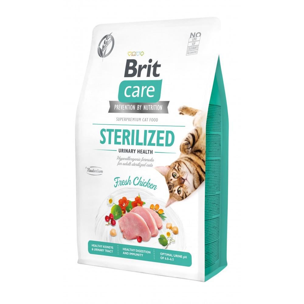 Корм сухий для стерилізованих кішок Brit Care Cat GF Sterilized Urinary Health з куркою 2 кг (арт.171286)