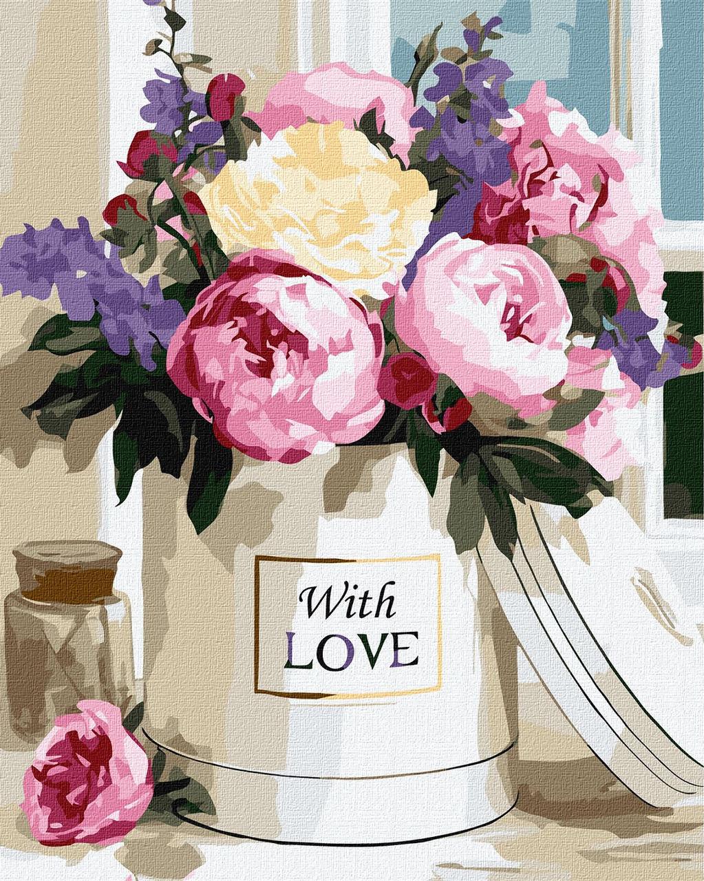 Картина по номерам Ideyka Теплые цветочные оттенки 40х50 см (2867221968)