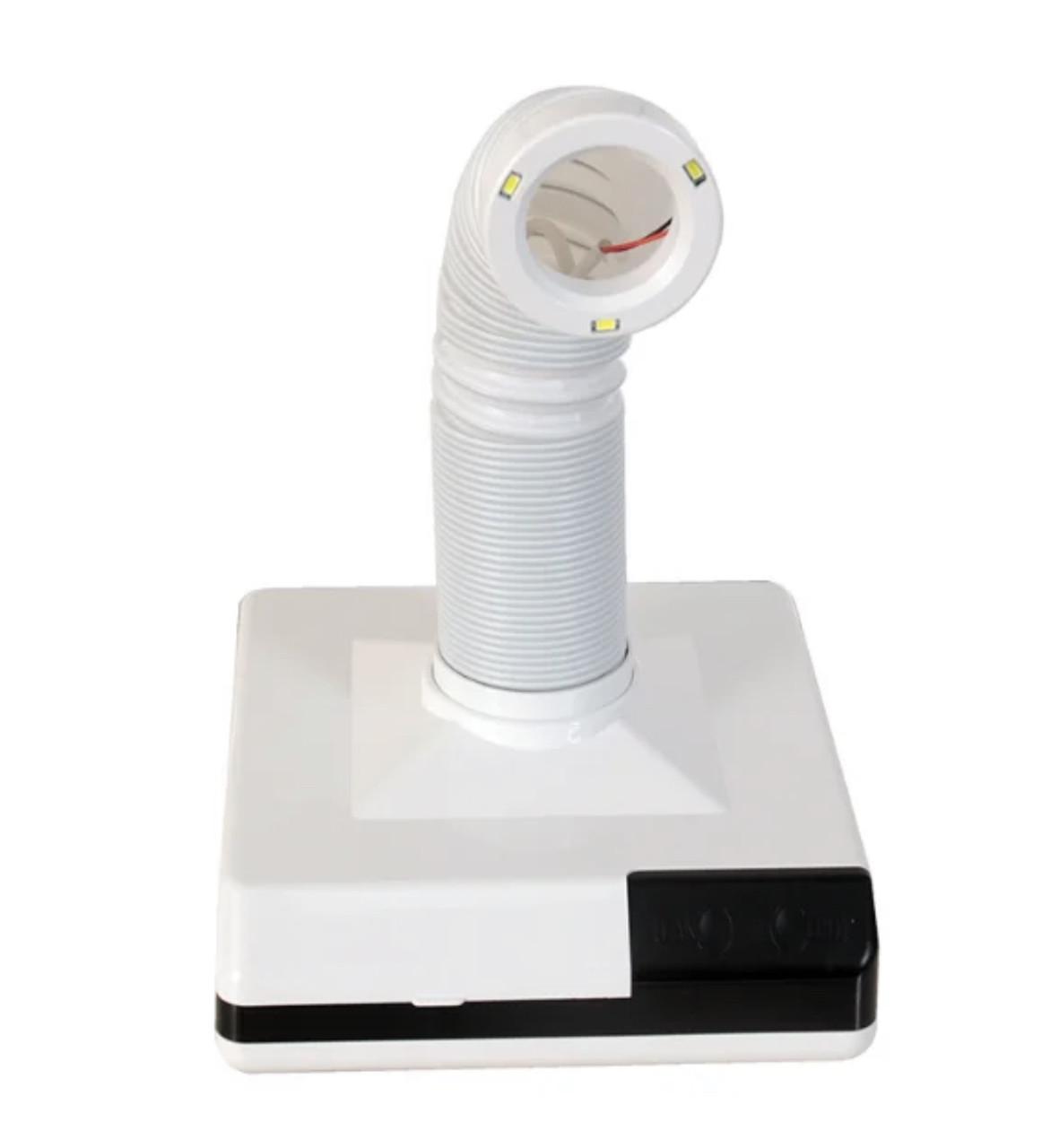 Вытяжка пылесос с гофрой Dust 3way для маникюра и педикюра 65 Вт с LED подсветкой Белый