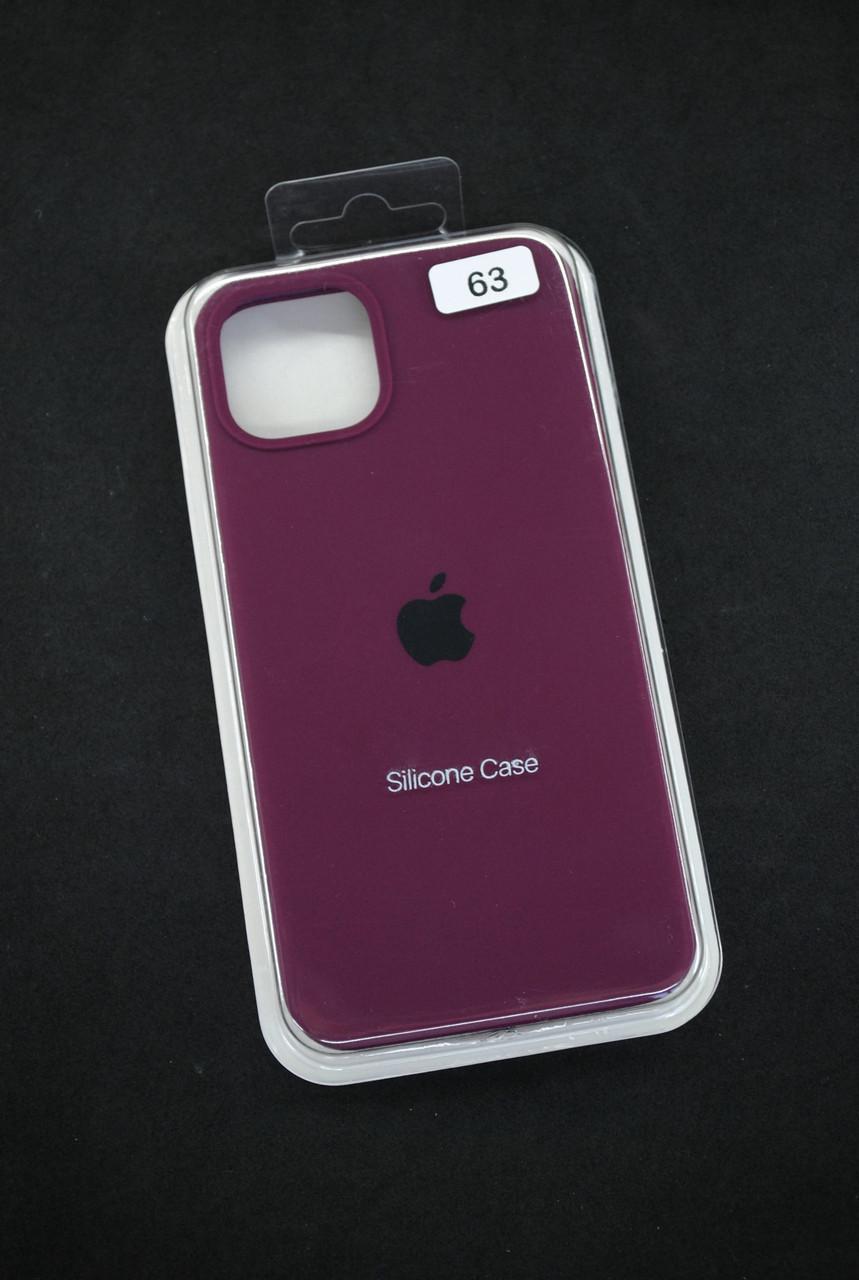 Чохол для телефону iPhone 15Plus Silicone Case FULL №63 burgundy