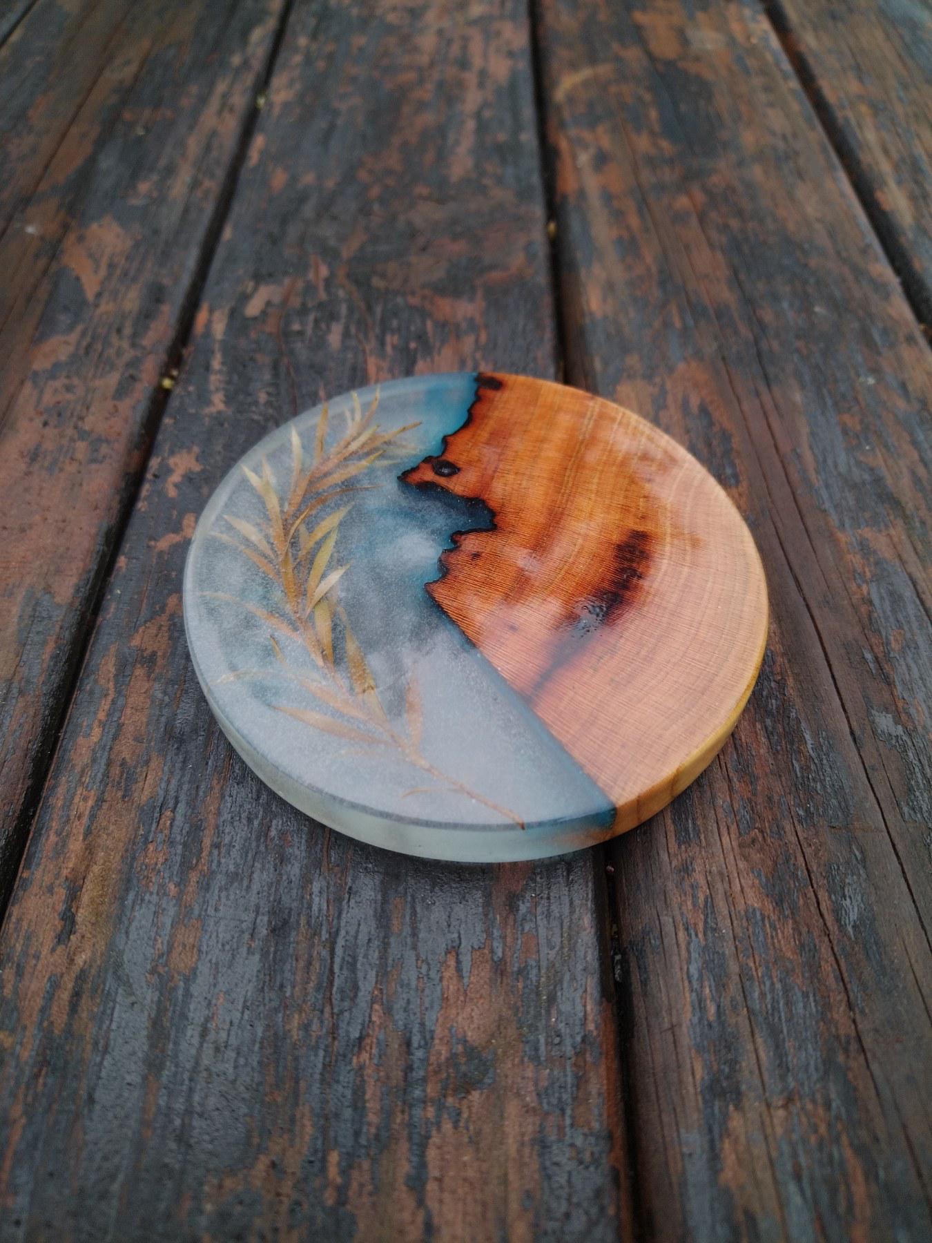 Підставка під чашку ЯРО з епоксидною смолою 85х10 см - фото 2 Підставка під чашку ЯРО з епоксидною смолою 85х10 см - фото 2