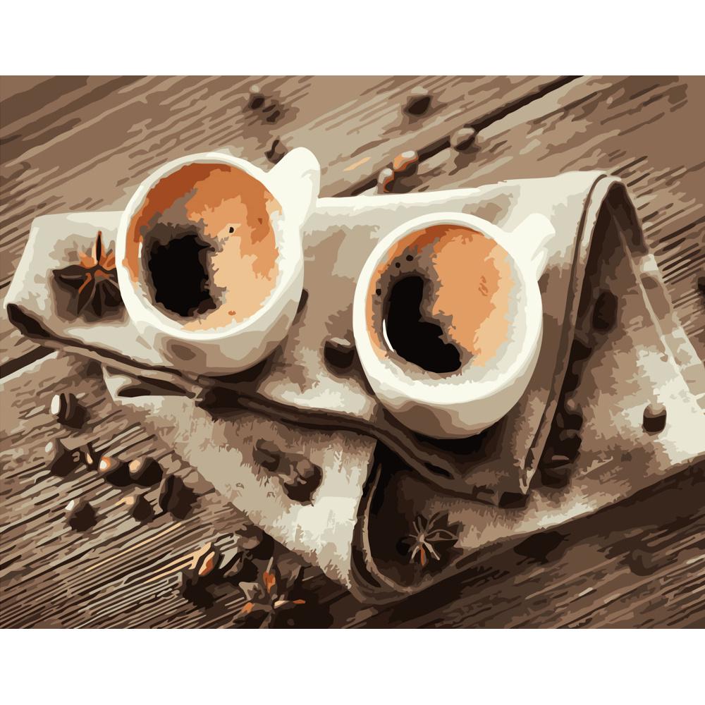 Картина по номерам Strateg Премиум Эспрессо для двух 40х50 см (DY282)