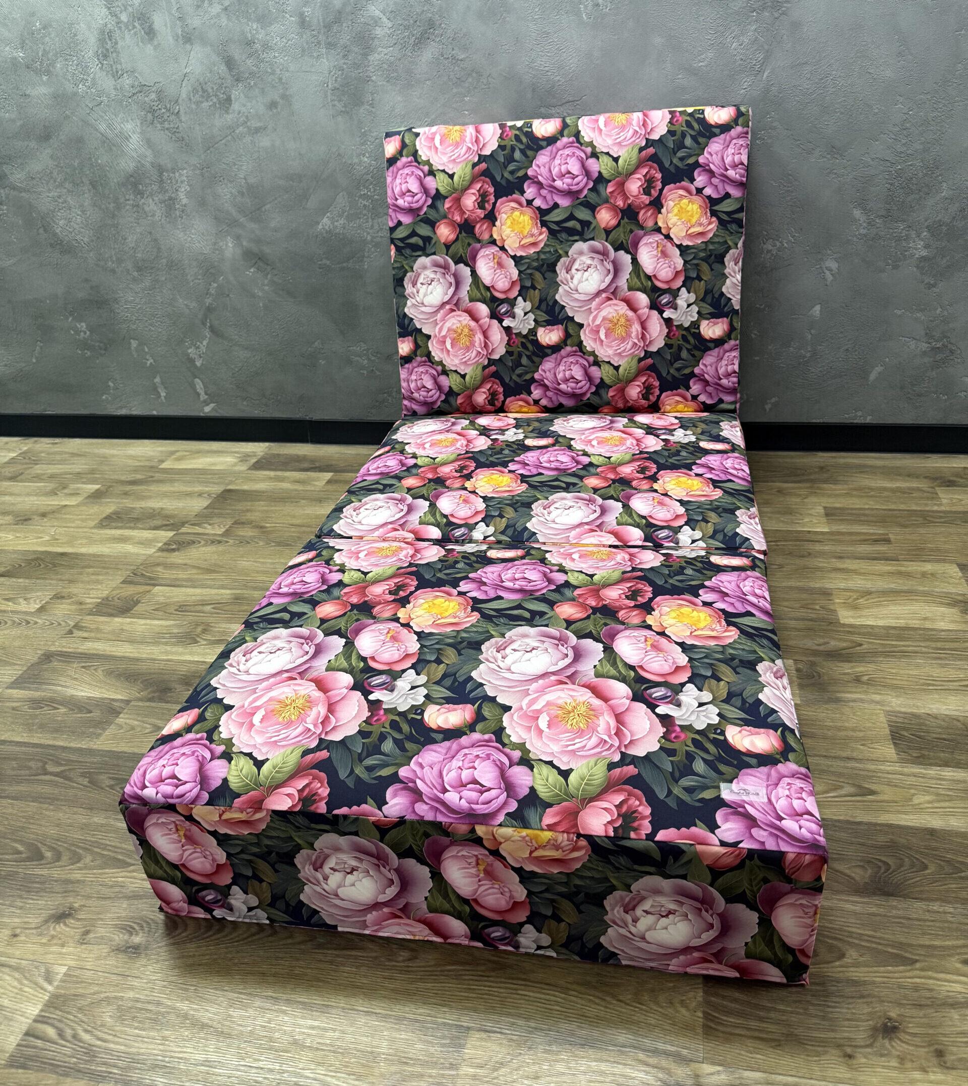 Матрац-трансформер Comfort Home maxi Peony paradise розкладний панама 200х160х20 см - фото 3 Матрац-трансформер Comfort Home maxi Peony paradise розкладний панама 200х160х20 см - фото 3