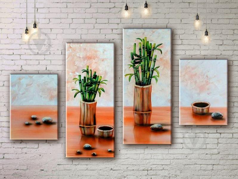 Модульная картина акрилом цветы ArtStar MHM17_4_348 размер 80 х 120 см