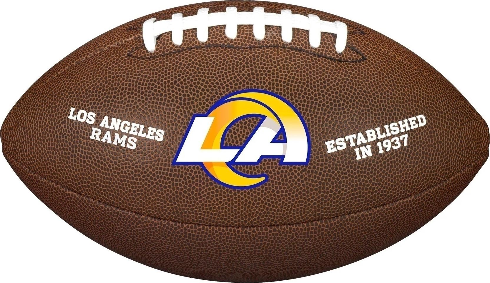 Мяч для американского футбола Wilson NFL LICENSED BALL LOS ANGELES RAMS р. 5 Темно-коричневый (WTF1748XBLA)