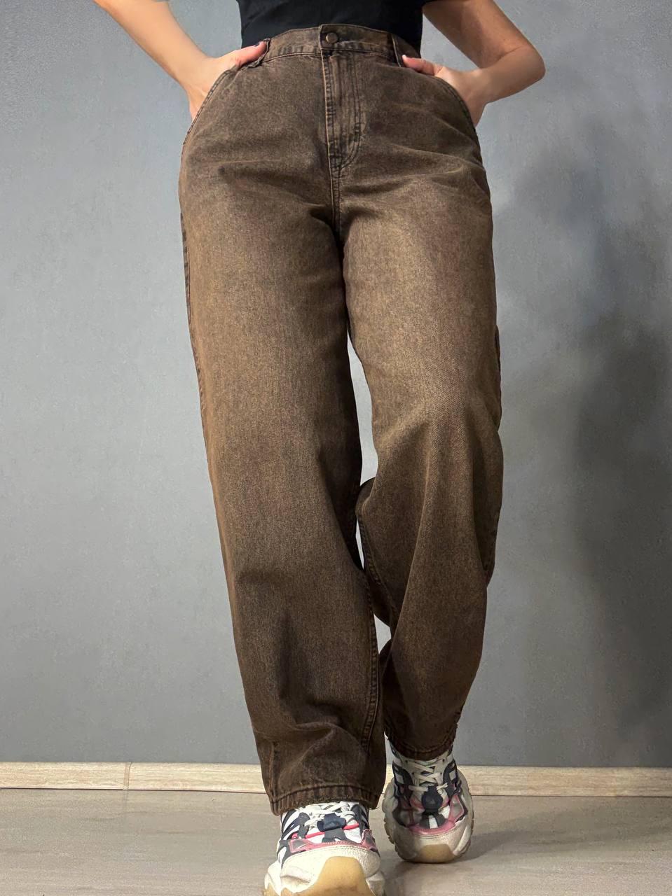 Джинсы женские ITS Basic 2952-4 skater fit с косыми карманами р. 36 Коричневый (5760)