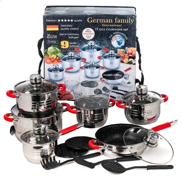 Набор посуды для кухни German Family 17 пр.