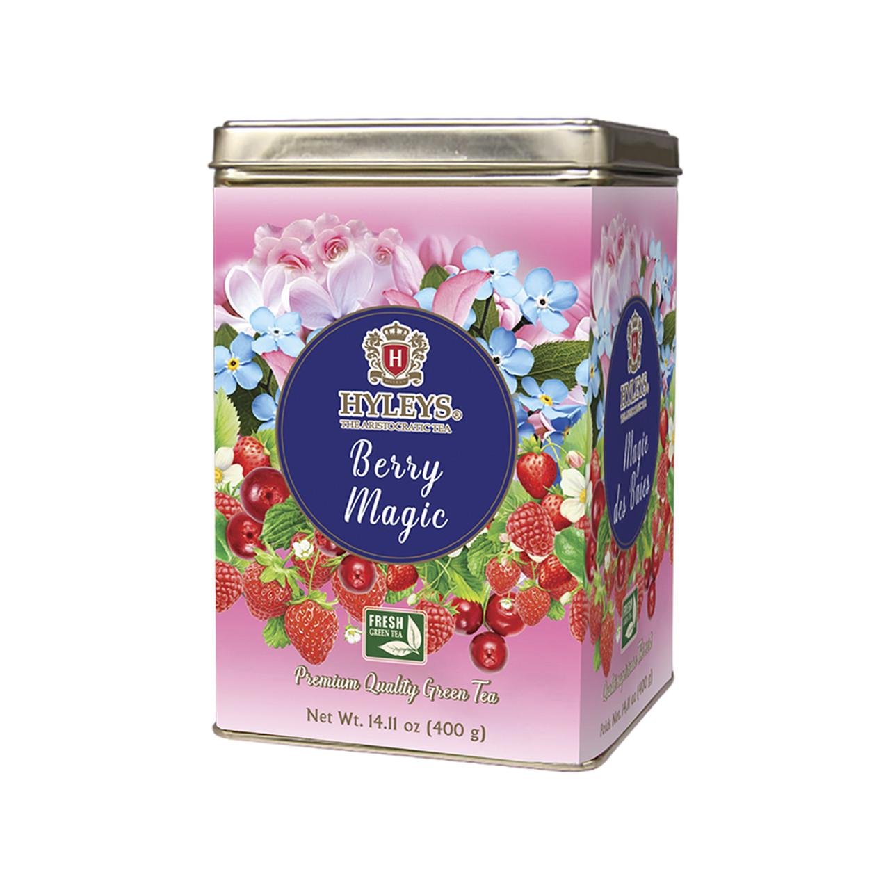 Чай Hyleys зеленый с ягодами крупнолистовой Ягодная Магия 400 г жестяная банка