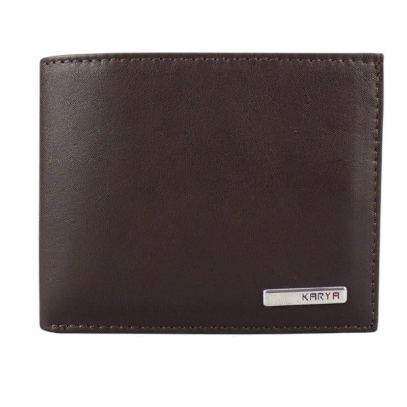 Портмоне чоловіче з натуральної шкіри Karya 0987-39 Темно-коричневий (2824916495)