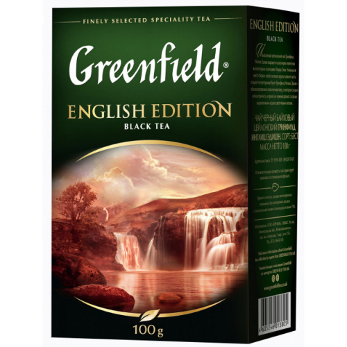 Чай Greenfield English Edition листовий чорний цейлонський 100 г (10087)