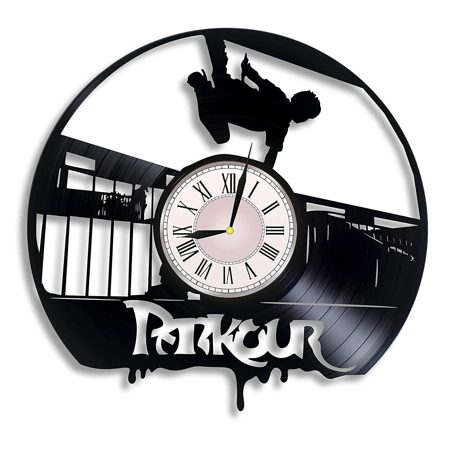 Часы настенные Паркур 2350 из виниловой пластинки