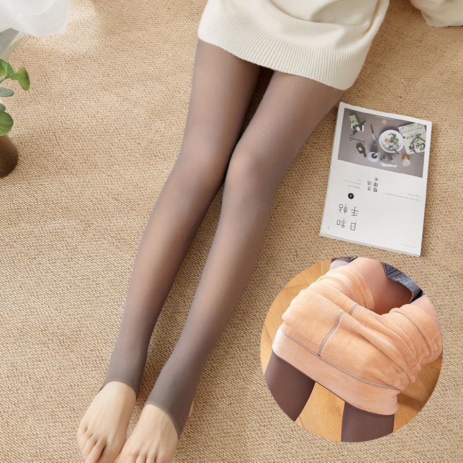 Колготки зимние с эффектом капронок с открытой стопой 300 г One Size Капучино (8418) - фото 4 Колготки зимние с эффектом капронок с открытой стопой 300 г One Size Капучино (8418) - фото 4