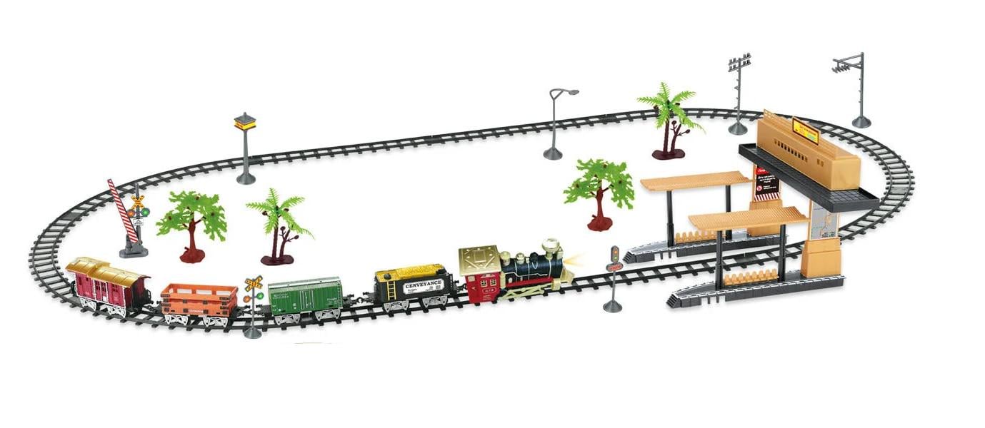 Железнодорожные приключения WToys парогенератор/автоматическое движение/декорации/платформа Multicolor (164182)