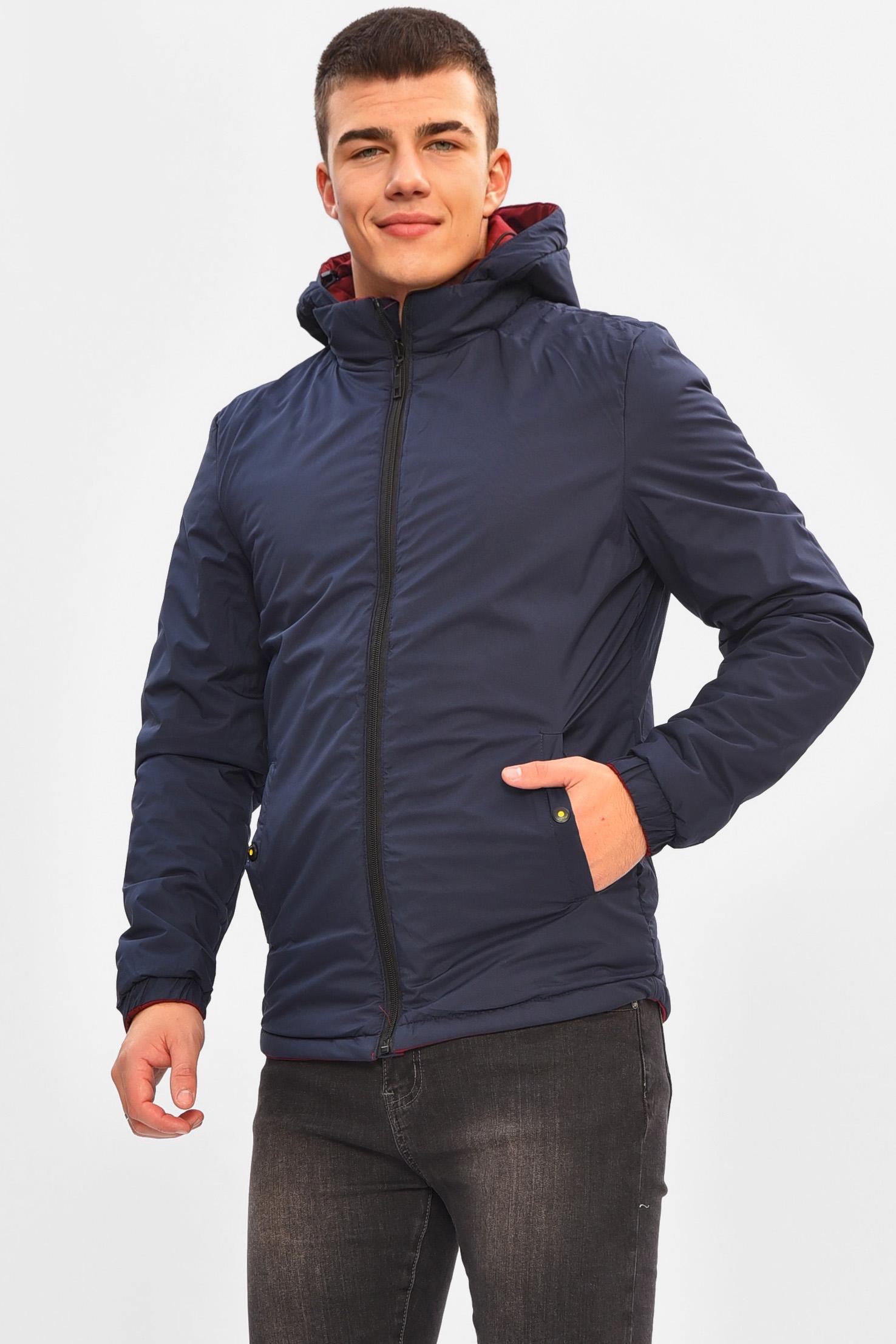 Куртка мужская демисезонная двухсторонняя S Бордовый (206520) - фото 3