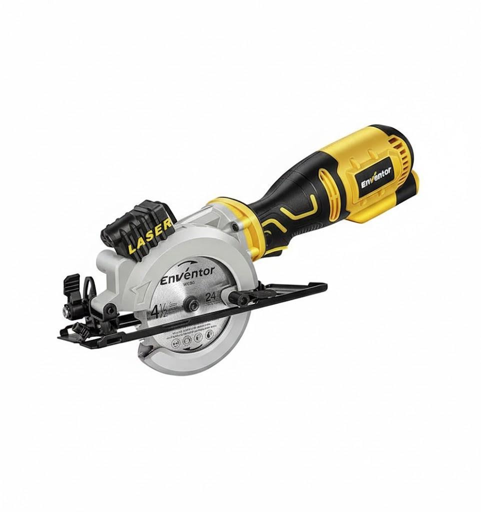 Пила мініциркулярна Enventor 705 Вт з лазерною напрямною та комплектом дисків (32156170)
