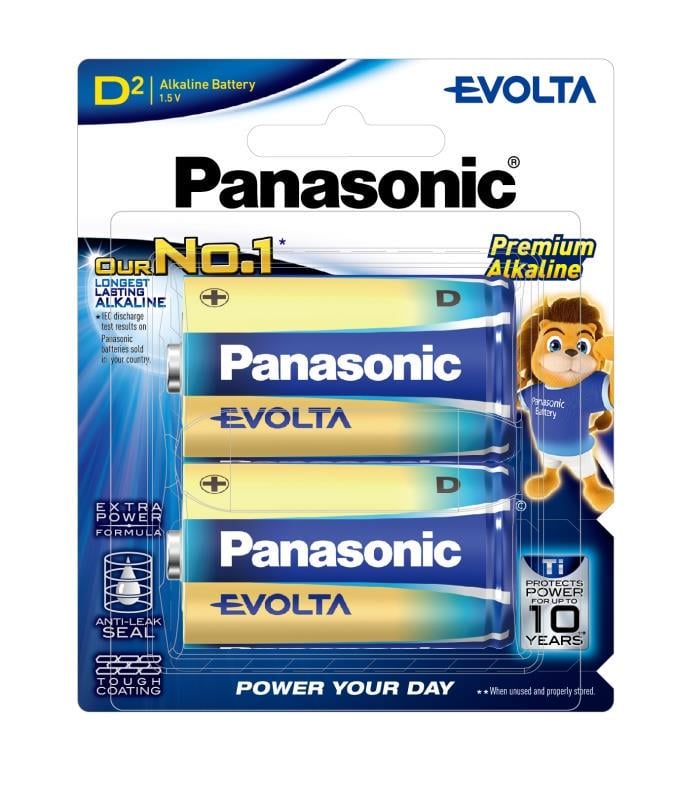 Батарейки Panasonic Evolta D LR20 1,5V Alkaline щелочные 2 шт. (LR20EG/2B)