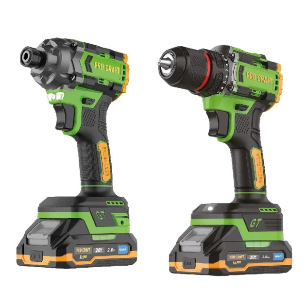 Комплект інструментів Procraft PA-214SET шуруповерт та гвинтоверт 2 акумулятори (002140)