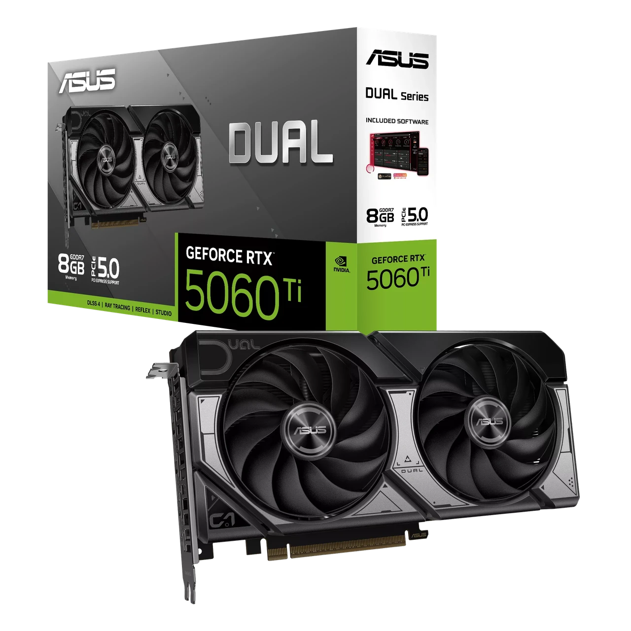 Видеокарта RTX 5060 Ti 8GB GDDR7 Dual Asus (DUAL-RTX5060TI-8G) Видеокарта RTX 5060 Ti 8GB GDDR7 Dual Asus (DUAL-RTX5060TI-8G)