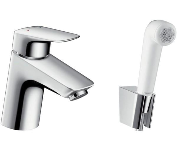 Смеситель для раковины Hansgrohe Logis 71290000 с гигиеническим душем (24433)