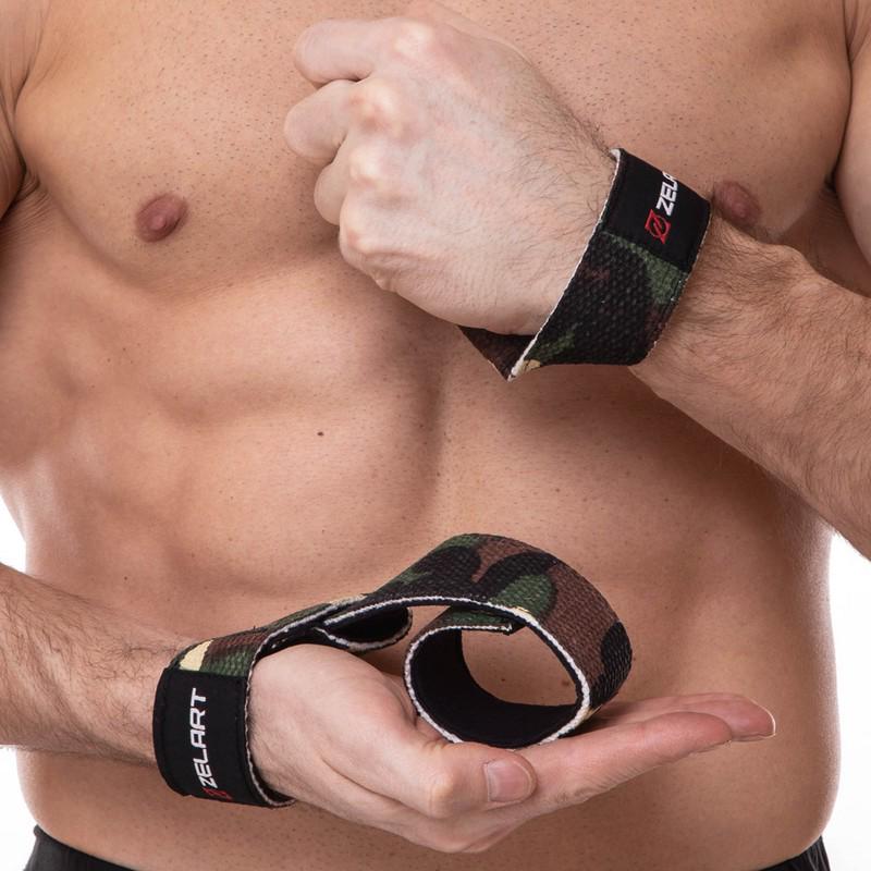 Лямки для тяги Zelart SB-167066 полиэстер 2 шт. 52х3,8 см Камуфляж (SB-167066) - фото 4 Лямки для тяги Zelart SB-167066 полиэстер 2 шт. 52х3,8 см Камуфляж (SB-167066) - фото 4