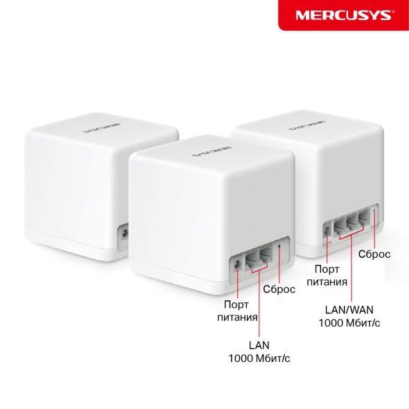Система WiFi-Mesh Mercusys Halo H60X 3мод (HALO-H60X-3-PACK) - фото 2