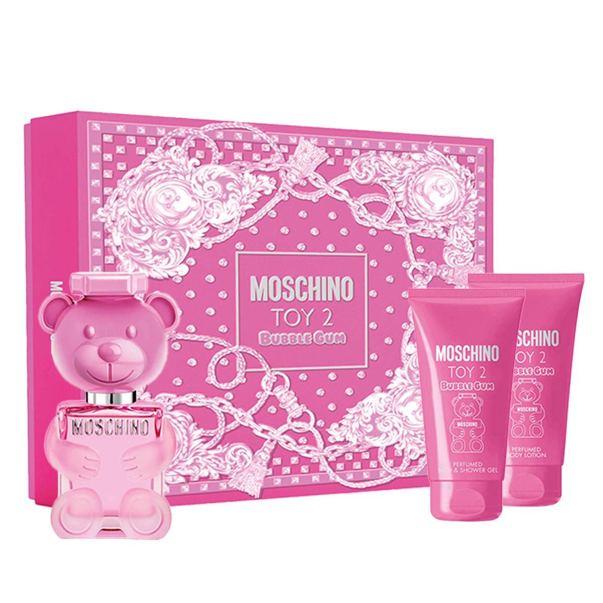Туалетная вода для женщин Moschino Toy 2 Bubble Gum set 50 мл с молочком для тела 50 мл и гелем для душа 50 мл (4383)