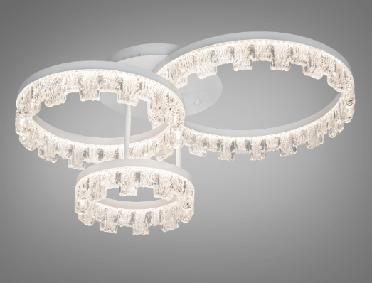 Люстра потолочная LED Diasha MX78204 кольца из акрила 7 Вт Белый (MX78204/1+1+1WH)