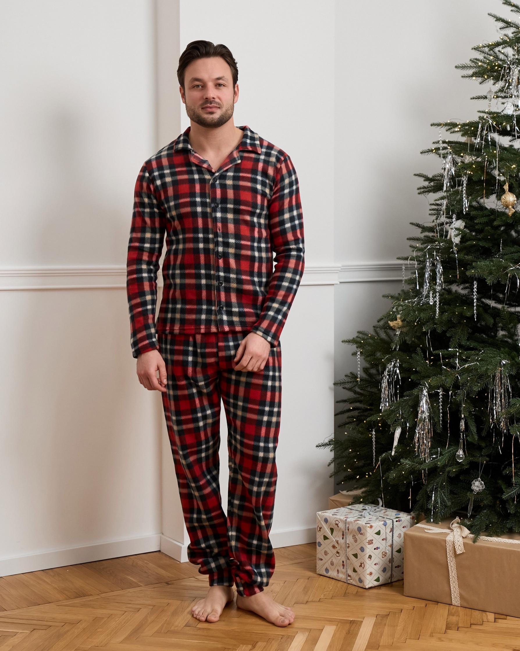 Костюм чоловічий флісовий у клітинку