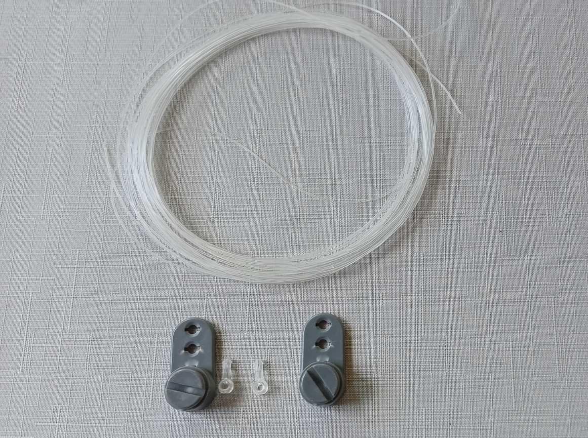 Комплект фиксации на леске для рулонных штор Графитовый (2499517685)