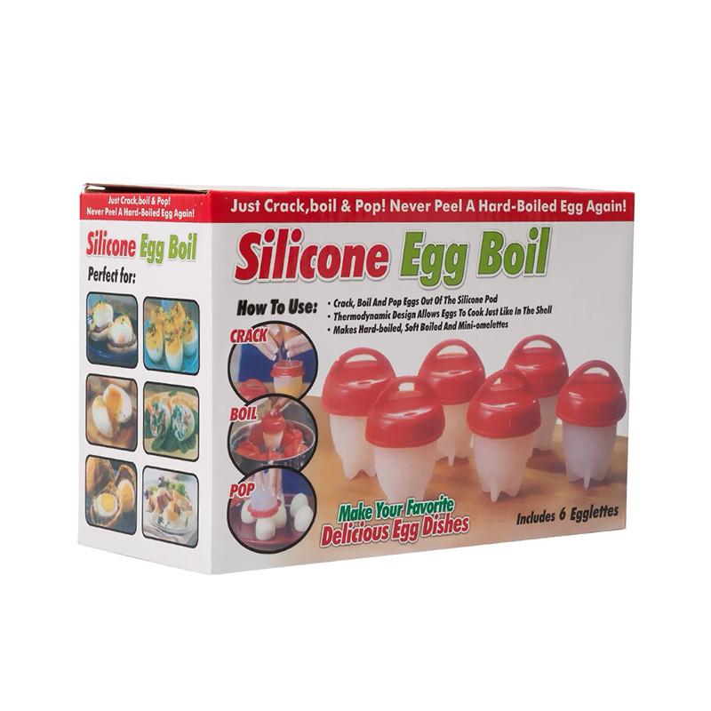 Форми для варіння яєць Lesko Silicone Egg Boil Red - фото 3