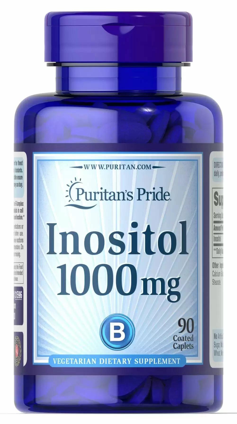 Инозитол Puritan's Pride Inositol 1000 мг 90 Caplets