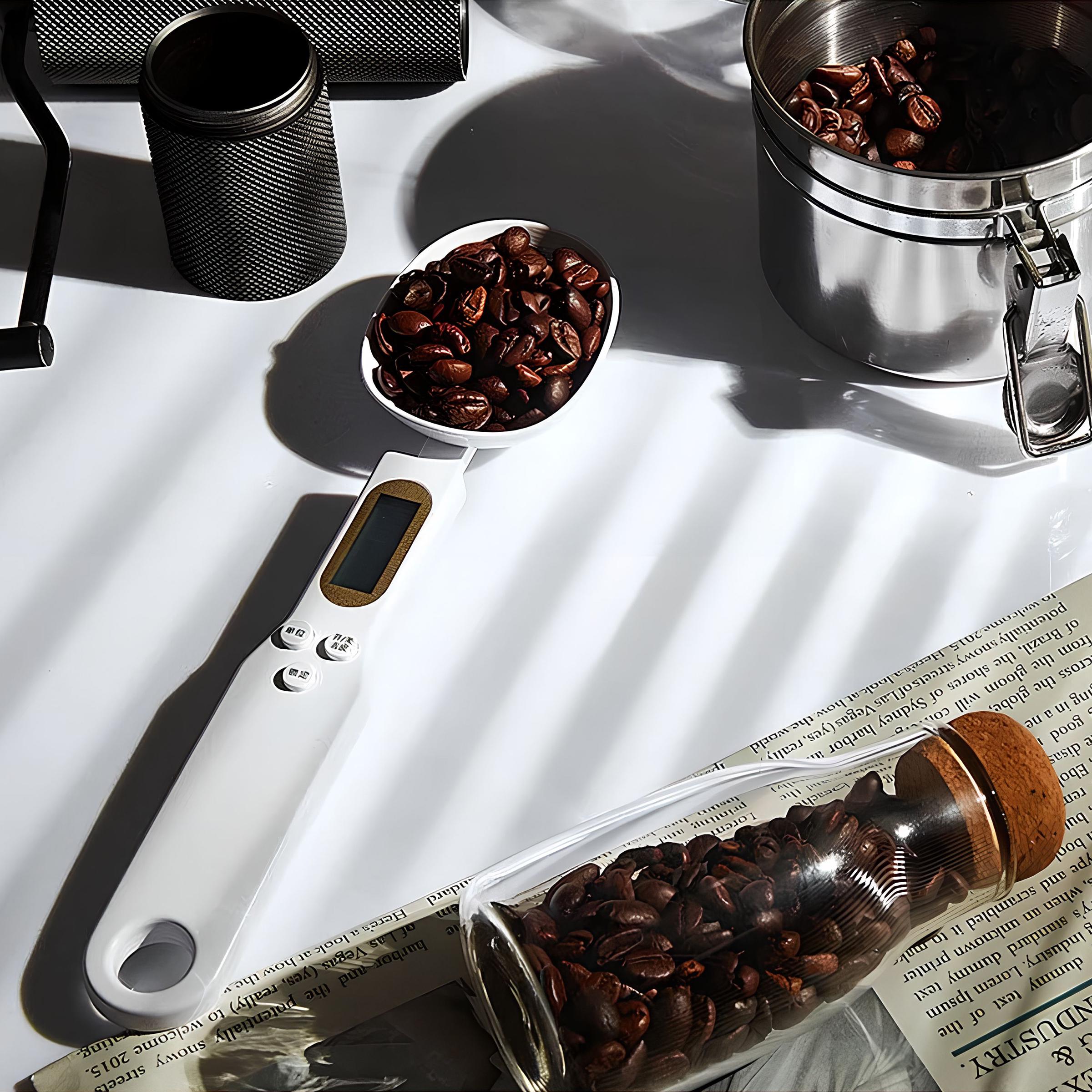 Електронна мірна ложка ваги кухонні Kayfovo ML - 2 з LCD екраном до 500 г White (29119) - фото 7