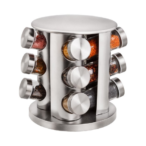 Органайзер для спецій Empire 22,5 см 12 ємностей Нержавіюча сталь