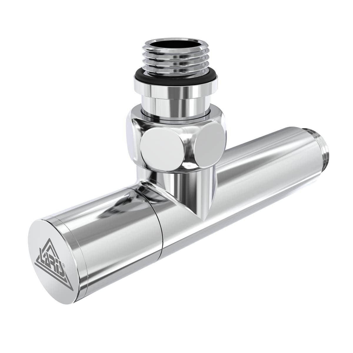 Кран кутовий для сушки для рушників Laris ZZ-5101 з латуні 1/2" подовжений 2 шт. Хром (147-127-71401048) - фото 2