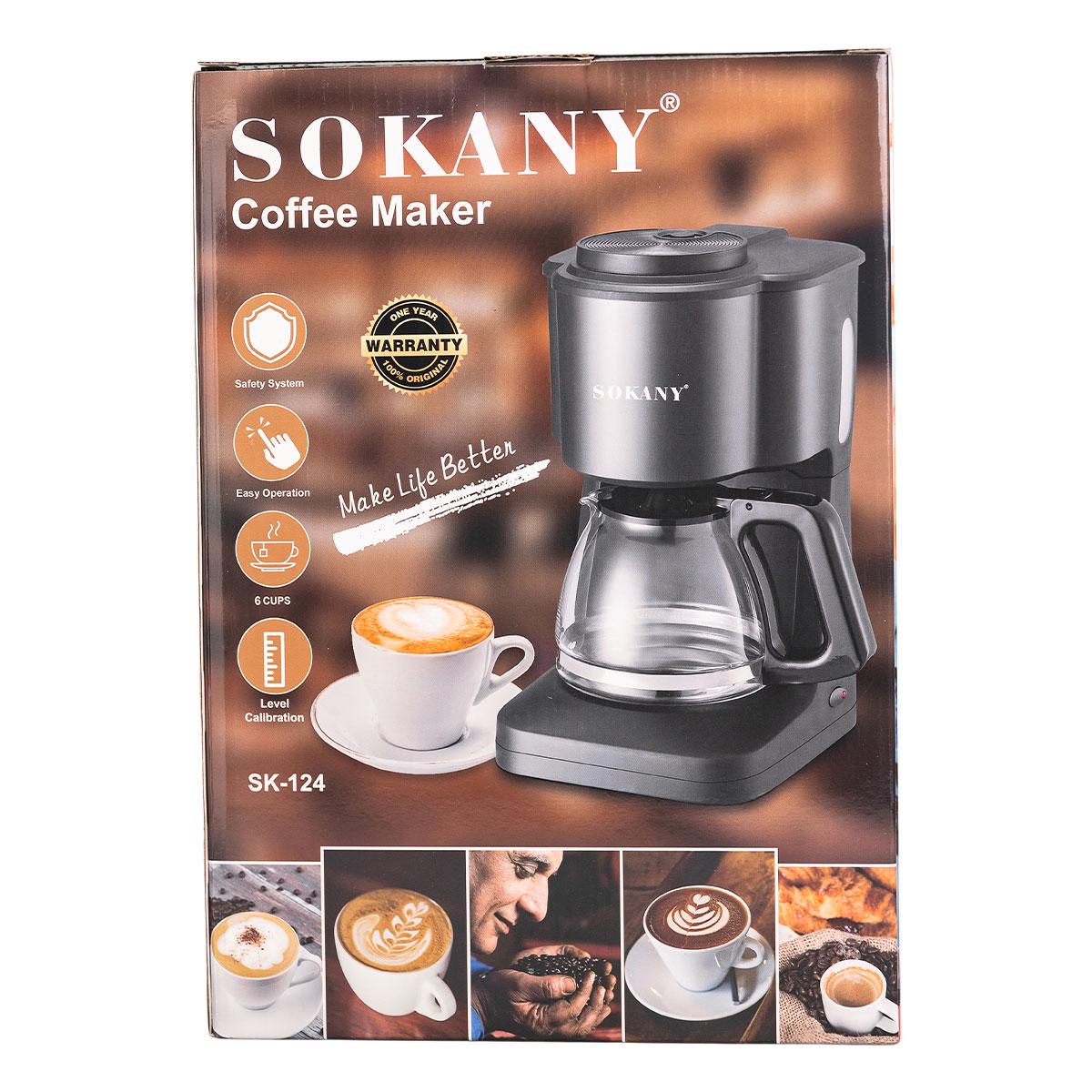 Кофеварка капельная Sokany SK-124 с подогревом кофейника 600 мл (5927) - фото 10 Кофеварка капельная Sokany SK-124 с подогревом кофейника 600 мл (5927) - фото 10