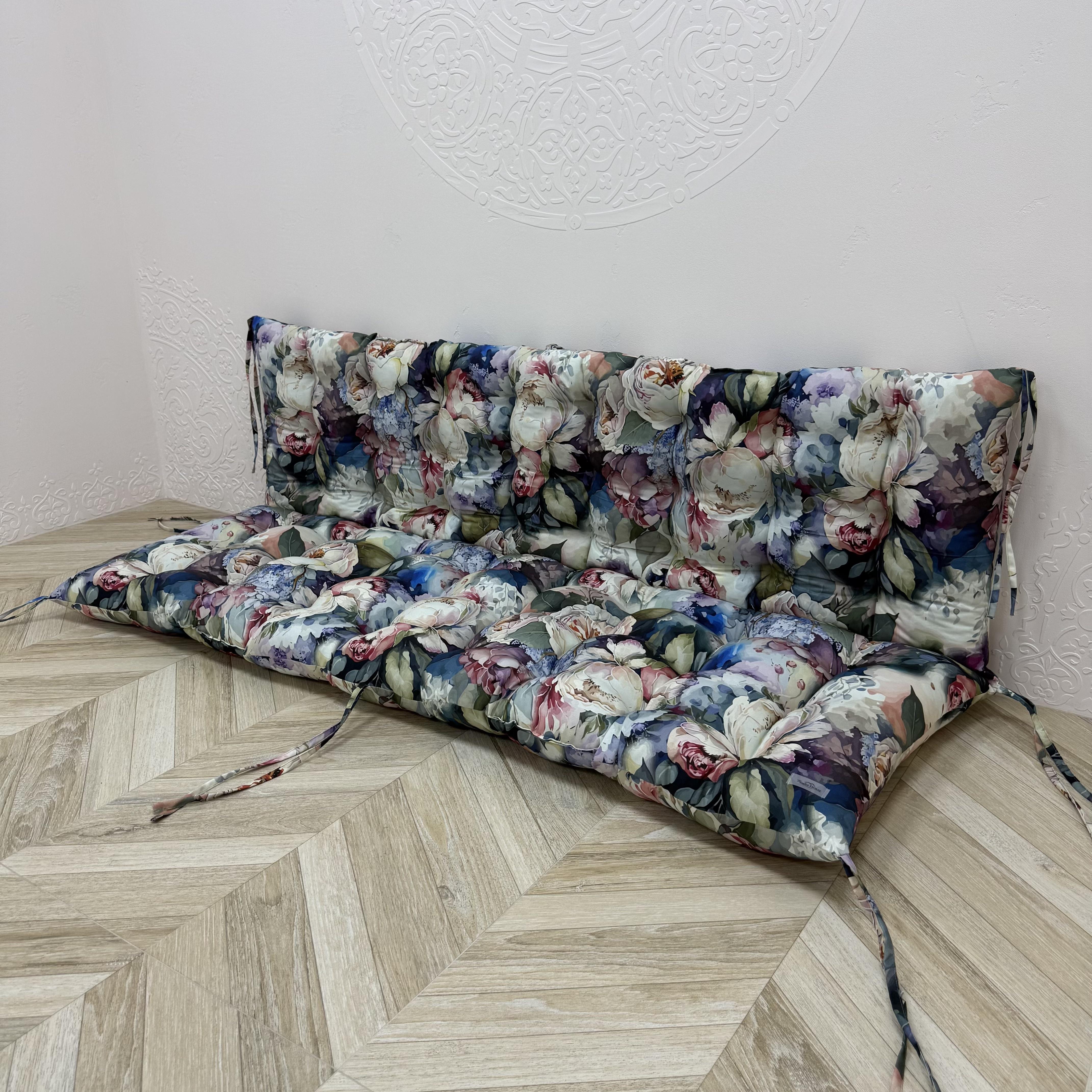 Подушка Comfort Home 3D flowers на поддоны/качели/каркасы/садовую мебель панама 100х50х50 см