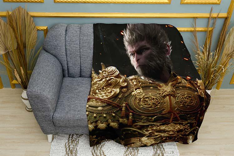 Плед Sun Wukong in armor Black Myth Wukong плюш одношаровий 135х150 см (114370)