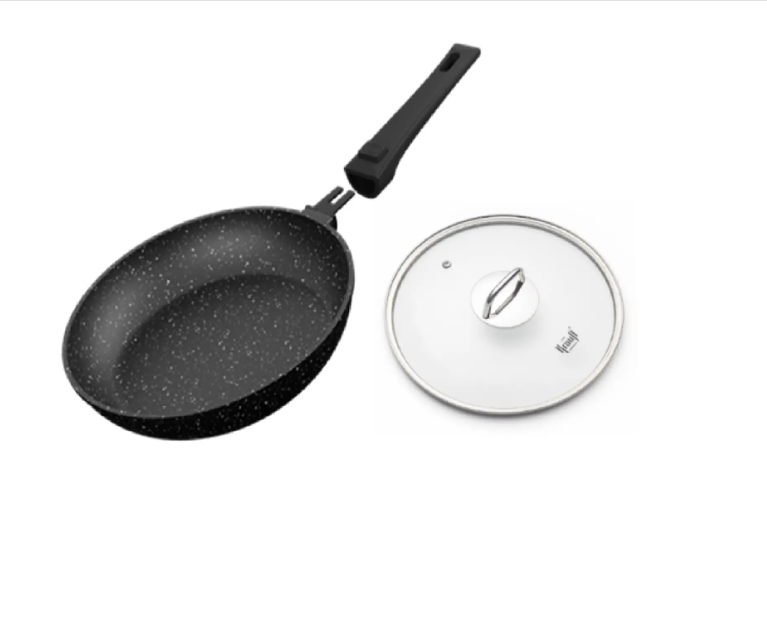 Сковорода со стеклянной крышкой Krauff Vizo со съемной ручкой 28 см (88-222-119V)