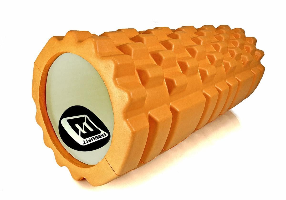 Массажный ролик EasyFit Grid Roller v.1.1 33 см Оранжевый (EF-2020-OR)